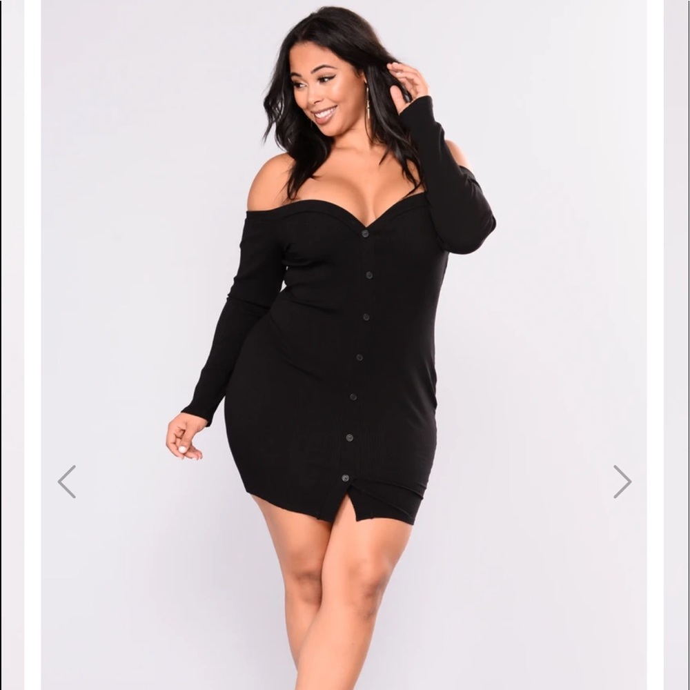 Make It Count Ribbed Dress - Black